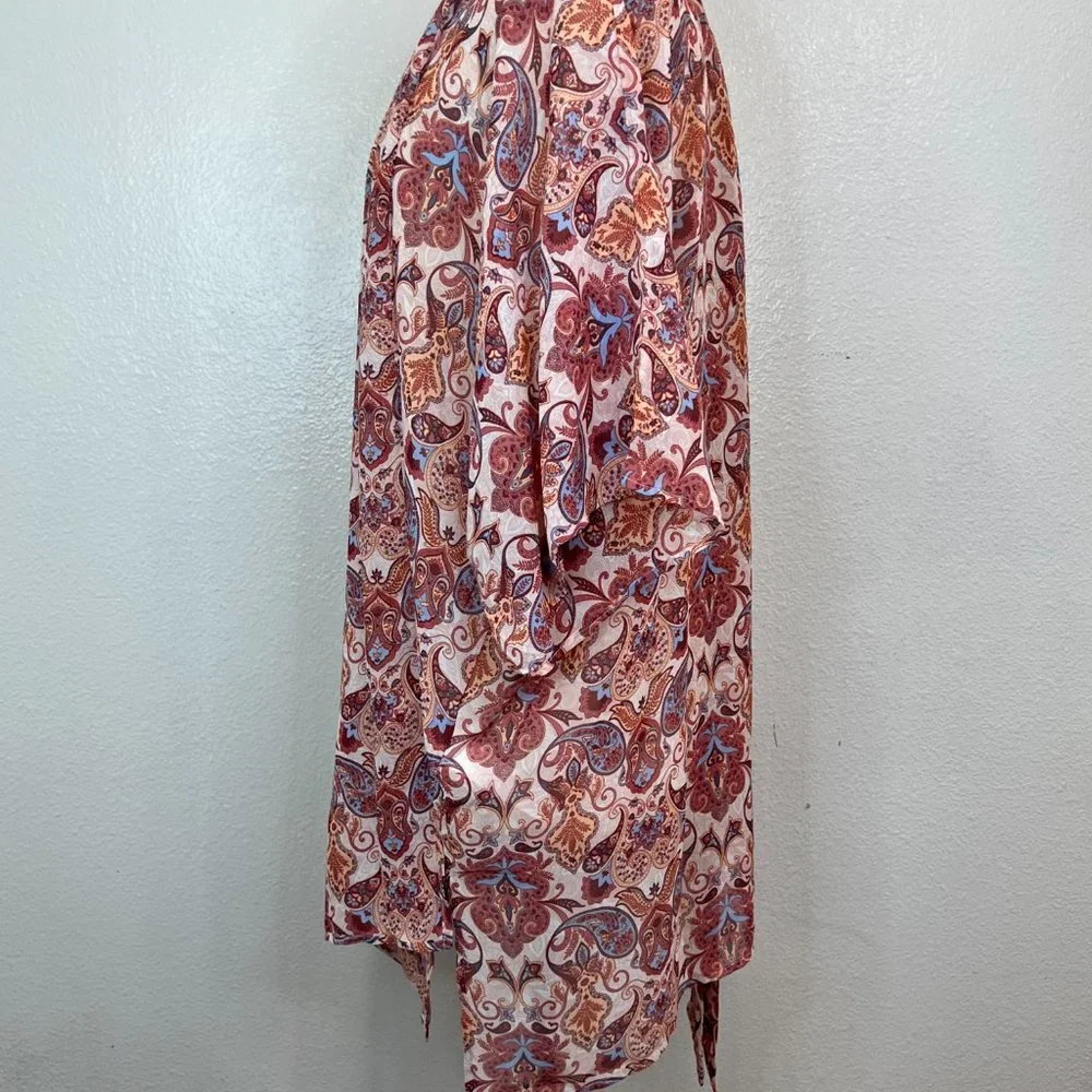 NWT LuLaRoe Daphne Kimono Paisley‎ Floral Print Sheer Multicolor Size L